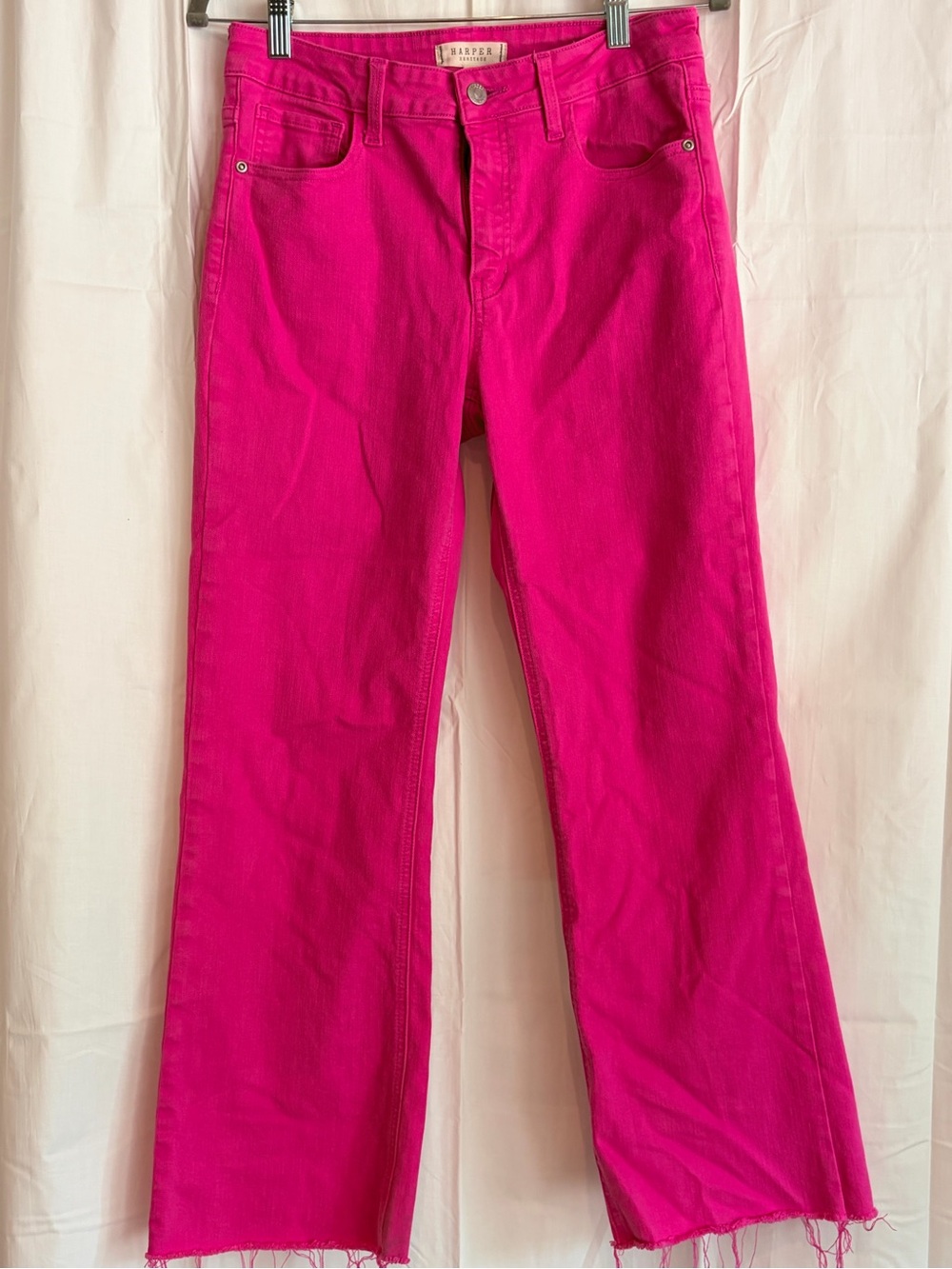 Harper Vibrant Fuchsia Boot-Cut Jeans